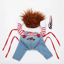 Carregar imagem no visualizador da galeria, Fantasia de Chucky para Pet Halloween com Faca